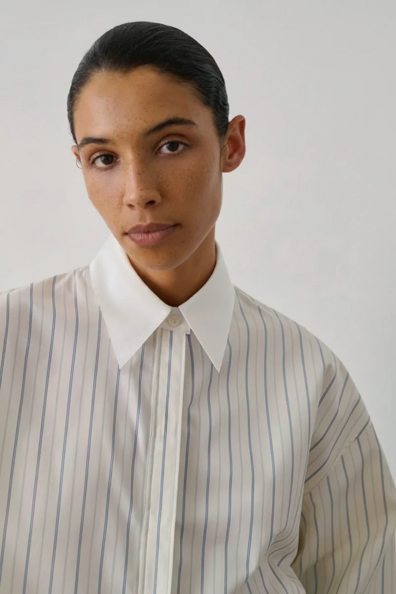 CAMISA IDESIA CRUDO/AZUL - Imagen 3