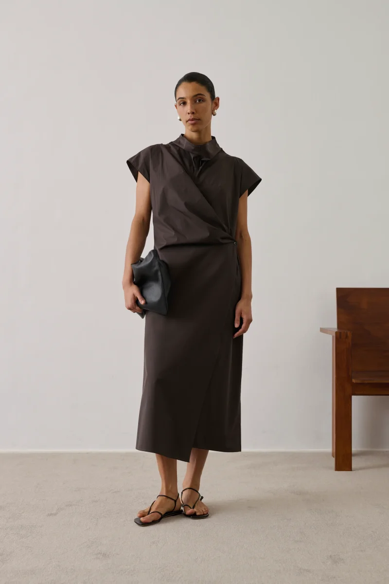 VESTIDO FOGGIA MARRÓN - Imagen 2