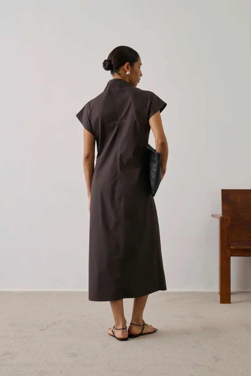 VESTIDO FOGGIA MARRÓN - Imagen 3