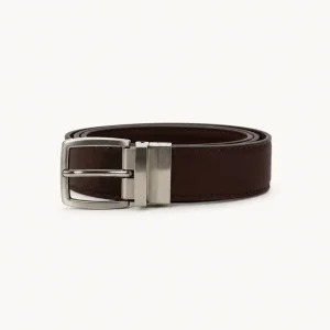 Cinturón reversible en piel marrón SKU 0.24321