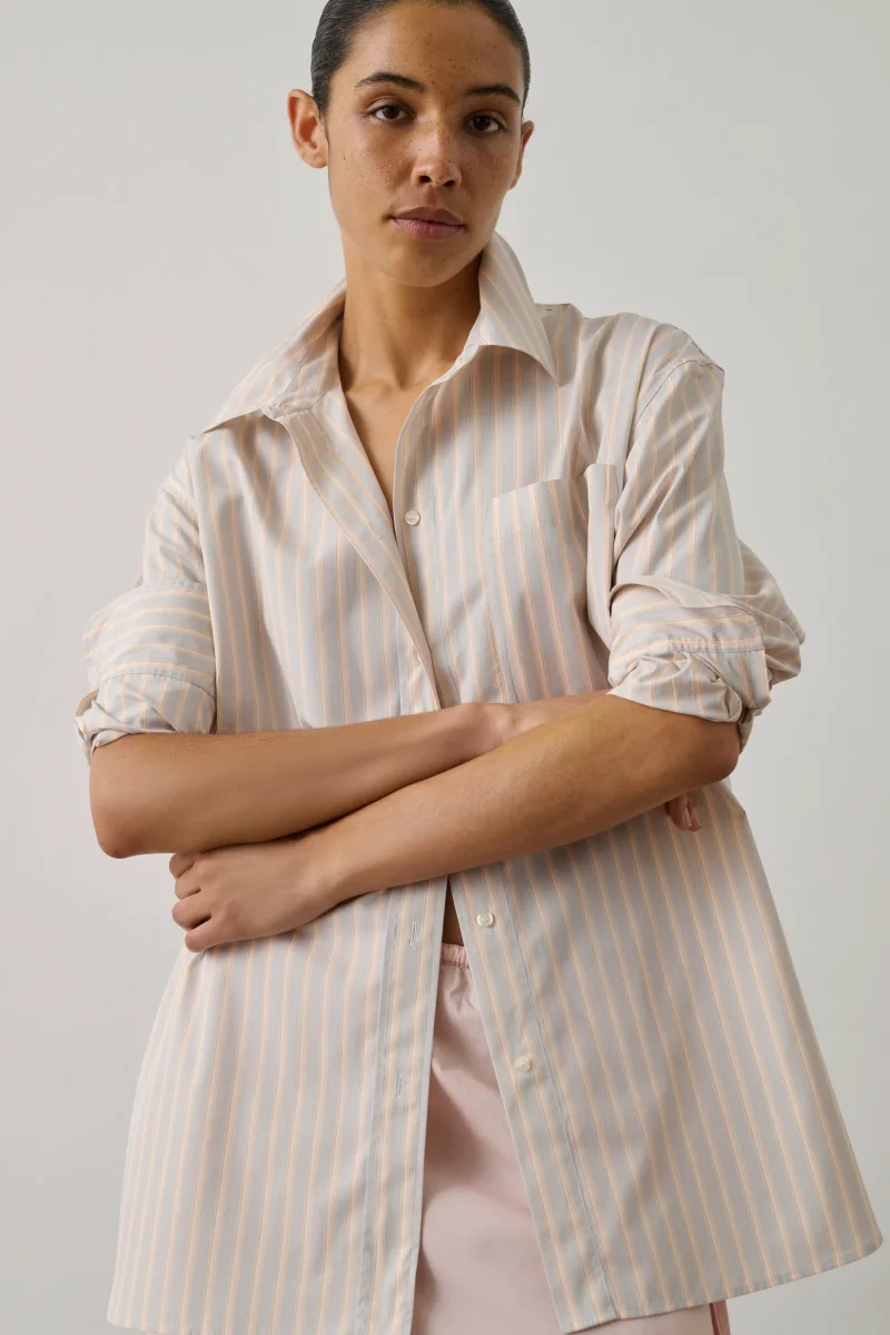 CAMISA CARLOTTA NARANJA/GRIS - Imagen 2