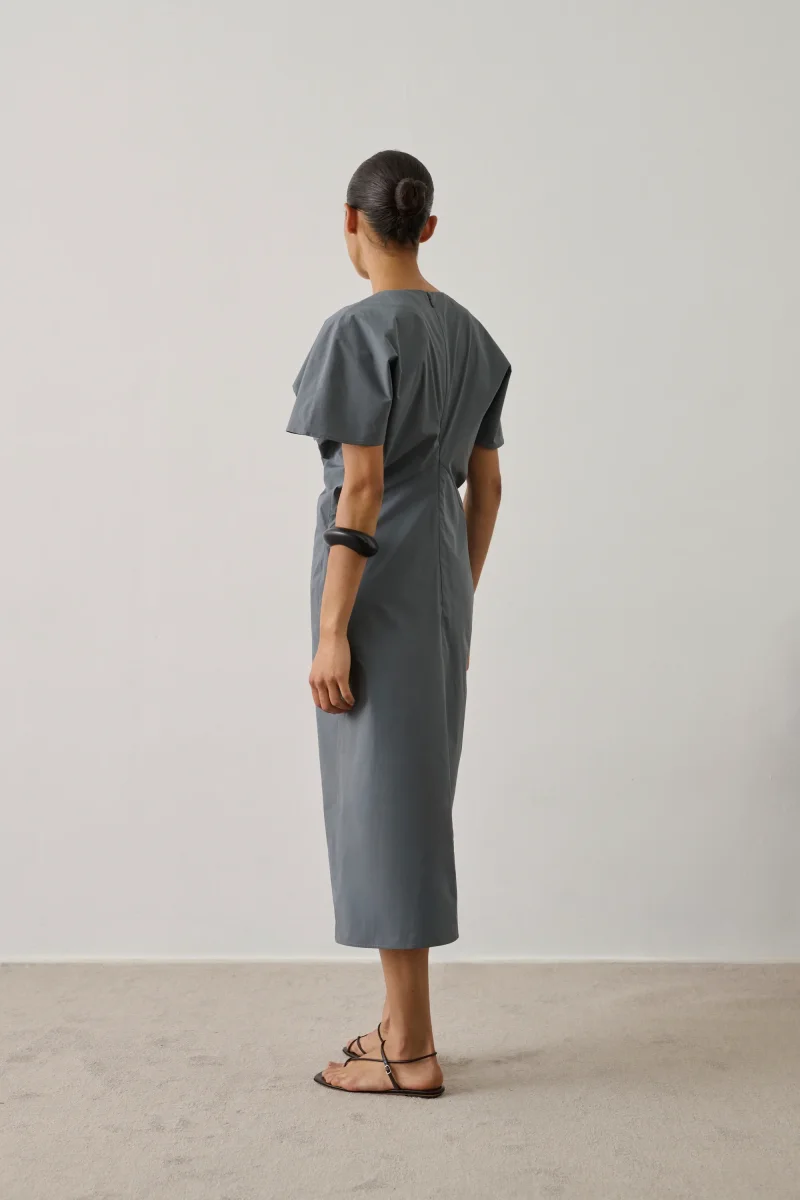 VESTIDO ELLA GRIS/AZUL - Imagen 4