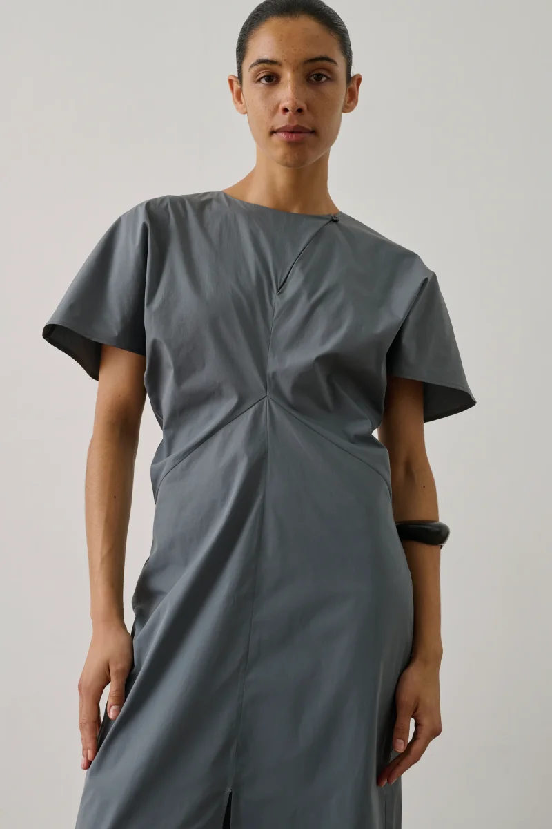 VESTIDO ELLA GRIS/AZUL - Imagen 3