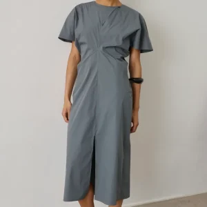 VESTIDO ELLA GRIS/AZUL