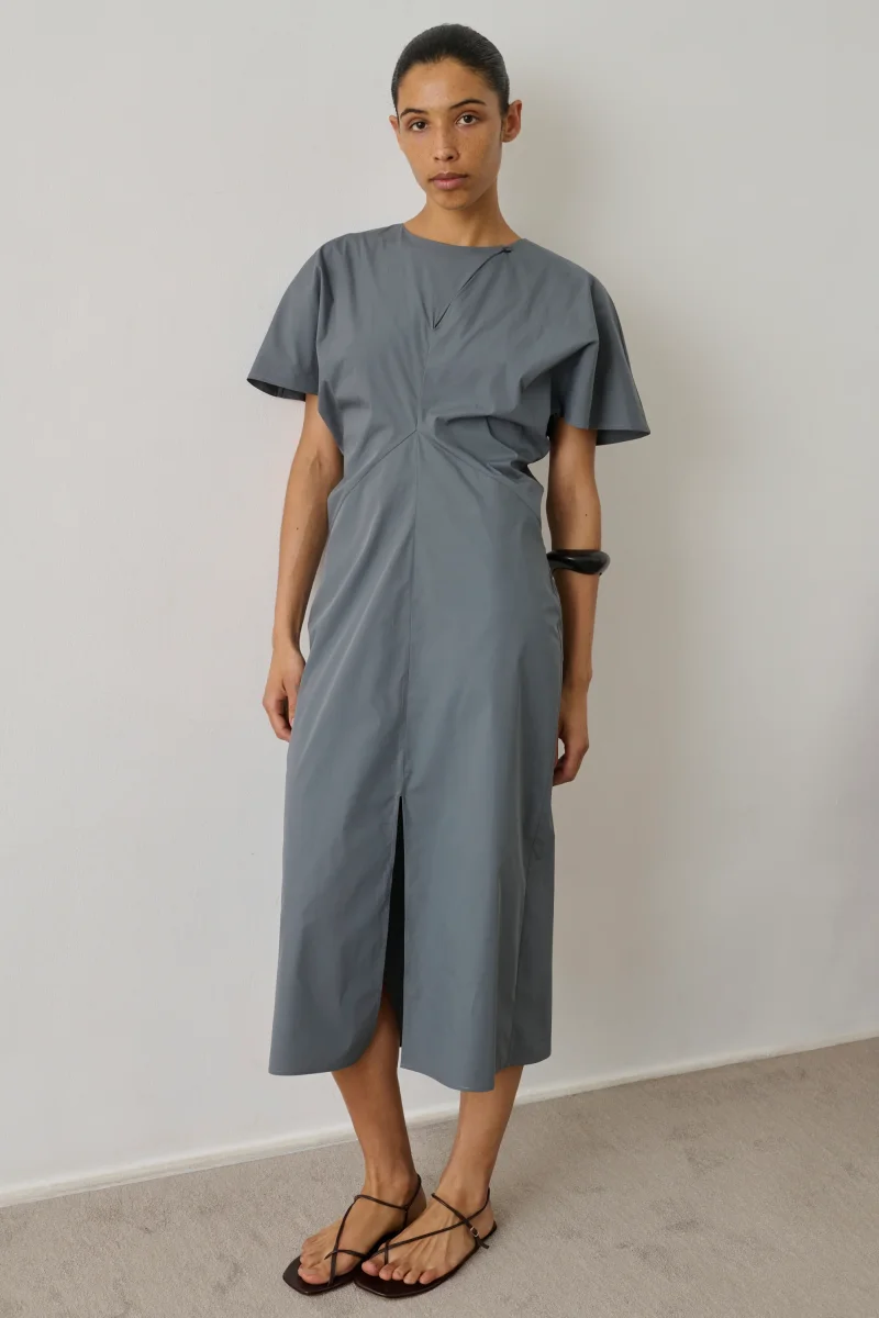 VESTIDO ELLA GRIS/AZUL