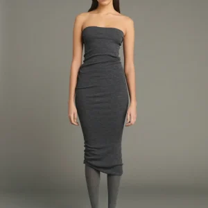 VESTIDO LILIA GRIS ANTRACITA