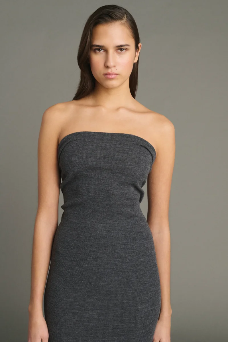 VESTIDO LILIA GRIS ANTRACITA - Imagen 4