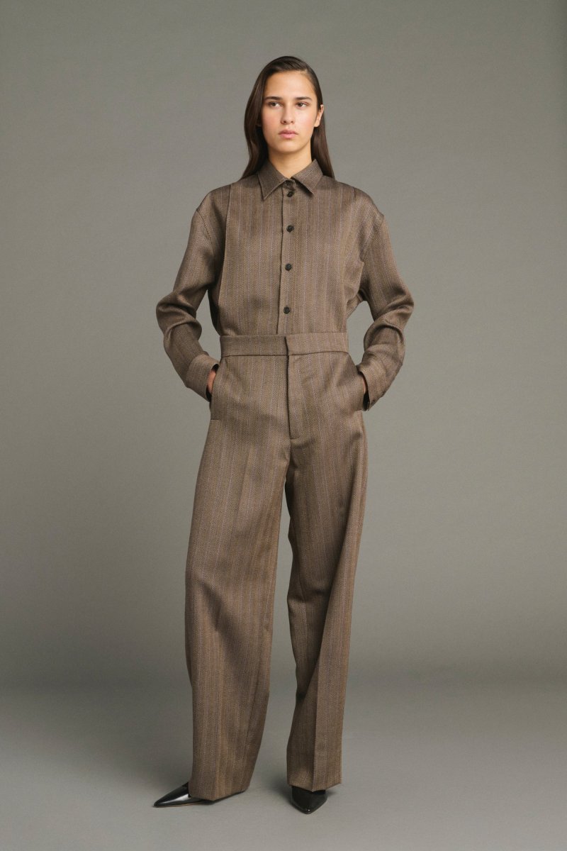 CAMISA LISBONNE MARRÓN/MALVA - Imagen 6