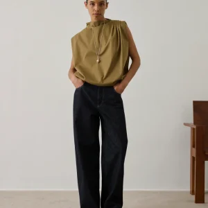 TOP IDRIS BEIGE VERDE