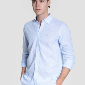Camisa regular fit celeste SKU 0.33312