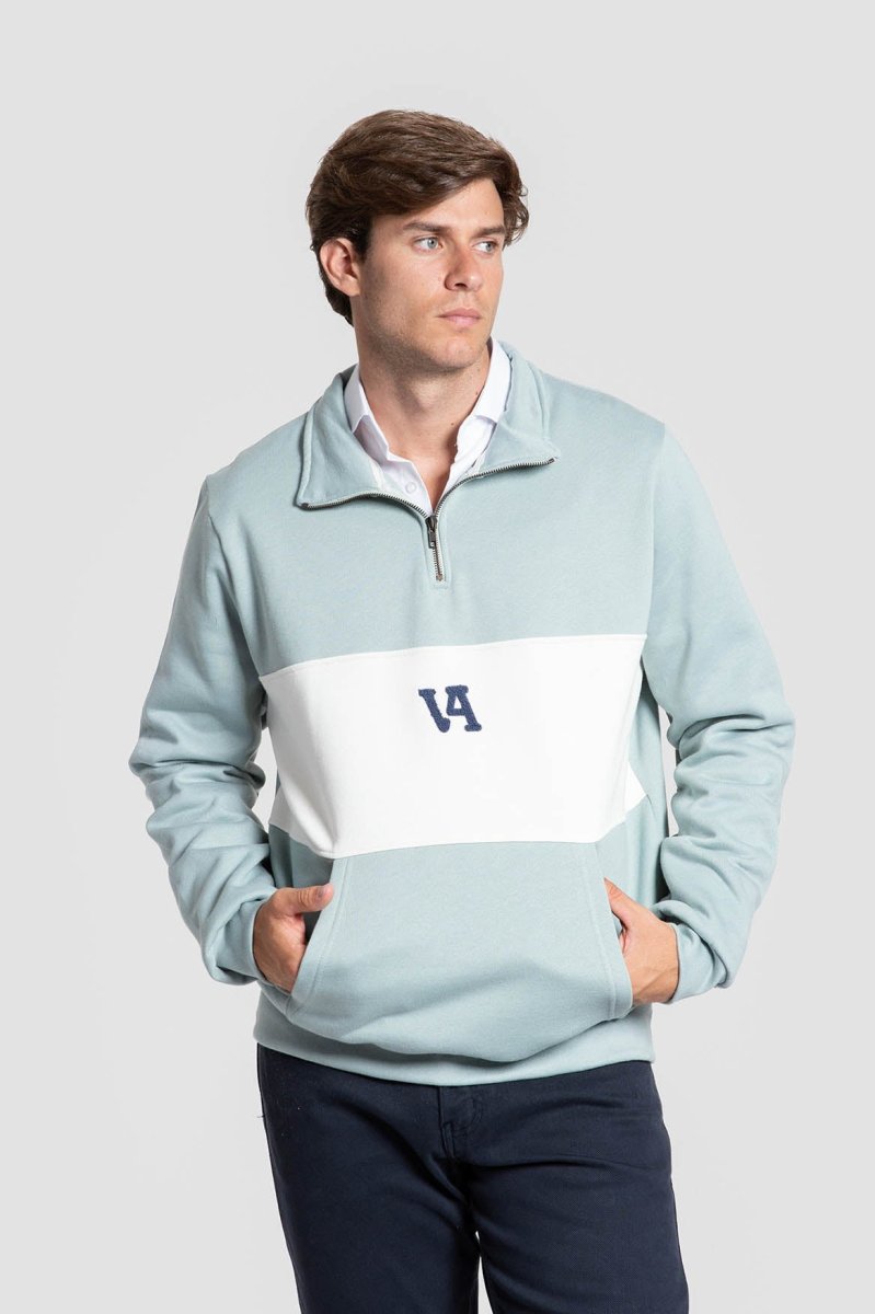 Sudadera Media Cremallera Franja Contraste SKU 0.34723 - Imagen 2