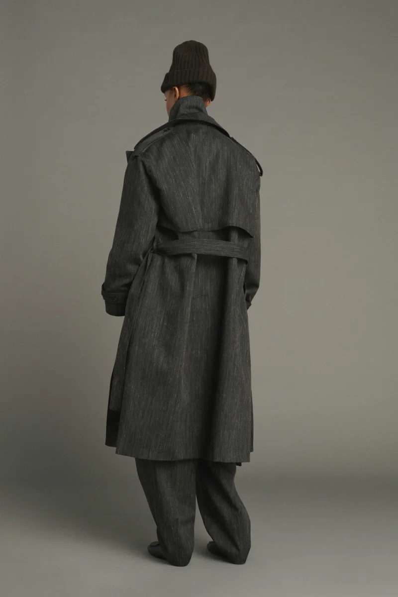 TRENCH JOURDAIN GRIS ANTRACITA - Imagen 5
