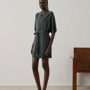VESTIDO HILDA GRIS/AZUL