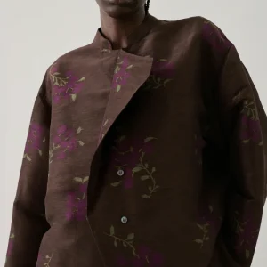 BLUSA HAMPTON MARRÓN/VIOLETA
