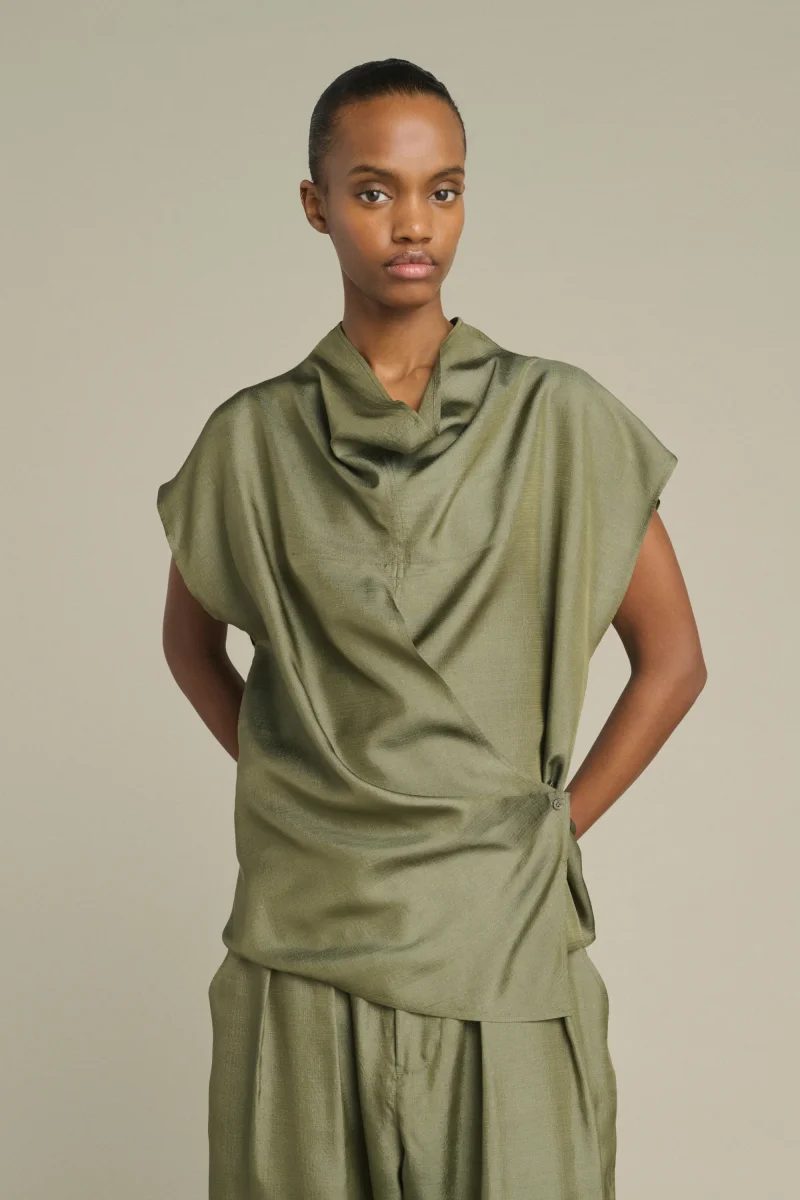BLUSA KORA VERDE GRISÁCEO