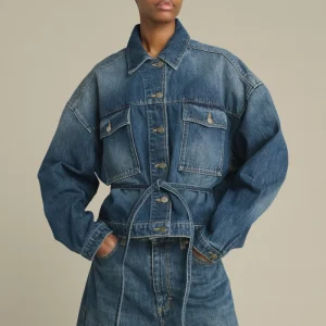 CHAQUETA LYS DENIM AZUL DESTEÑIDO