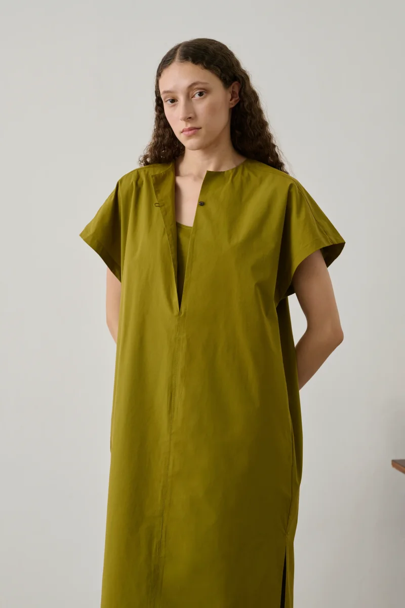 VESTIDO IANNI VERDE OLIVA - Imagen 4