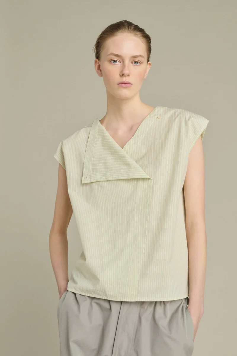 BLUSA LORENA VERDE/CRUDO - Imagen 6