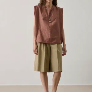 TOP ISALYS ROSA MARRÓN