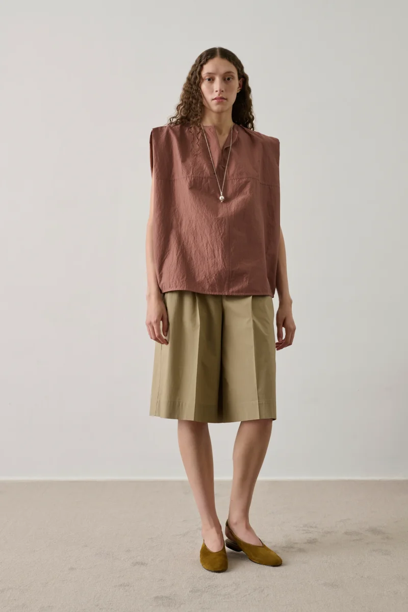 TOP ISALYS ROSA MARRÓN