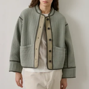 CHAQUETA PATCHOULI VERDE AGUA/BEIGE