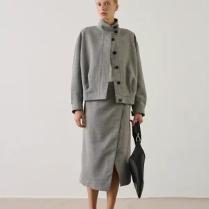FALDA IDRA GRIS CHINÉ