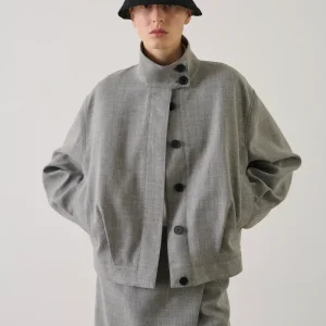 CHAQUETA IMELDA GRIS JASPEADO