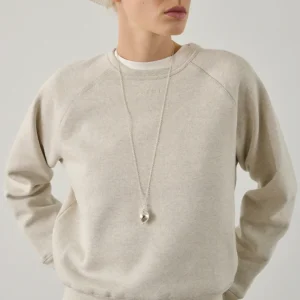 SUDADERA ARTEMIS GRIS CLARO JASPEADO