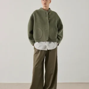 ABRIGO WINDSOR GRIS/VERDE