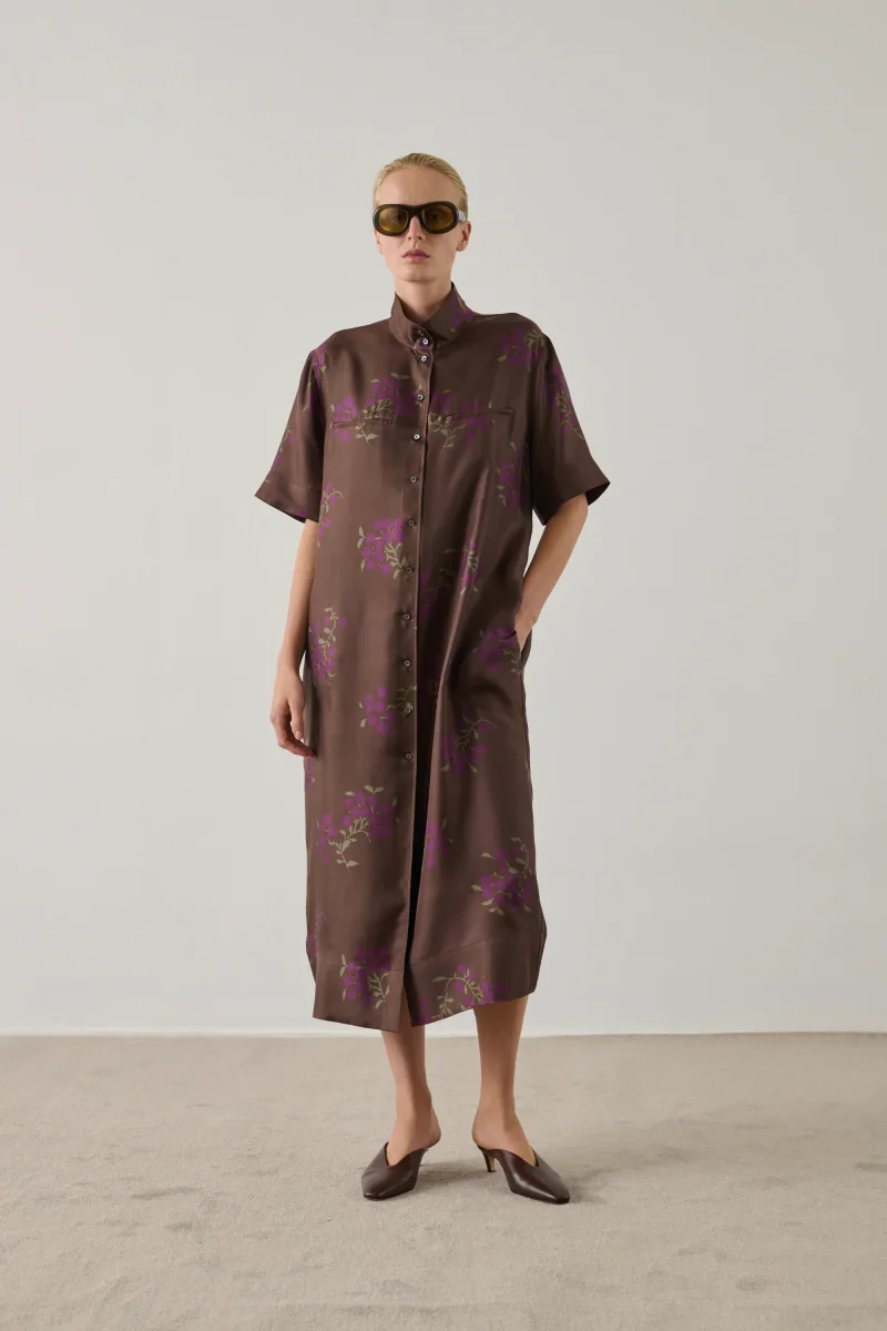 VESTIDO WITTY MARRÓN/VIOLETA - Imagen 5