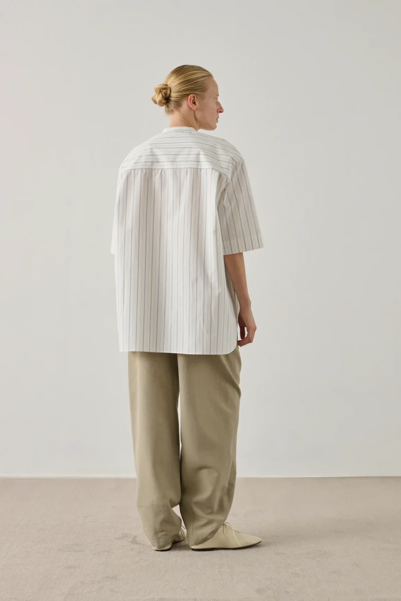 BLUSA IXIA ÉCRU/AZUL - Imagen 4