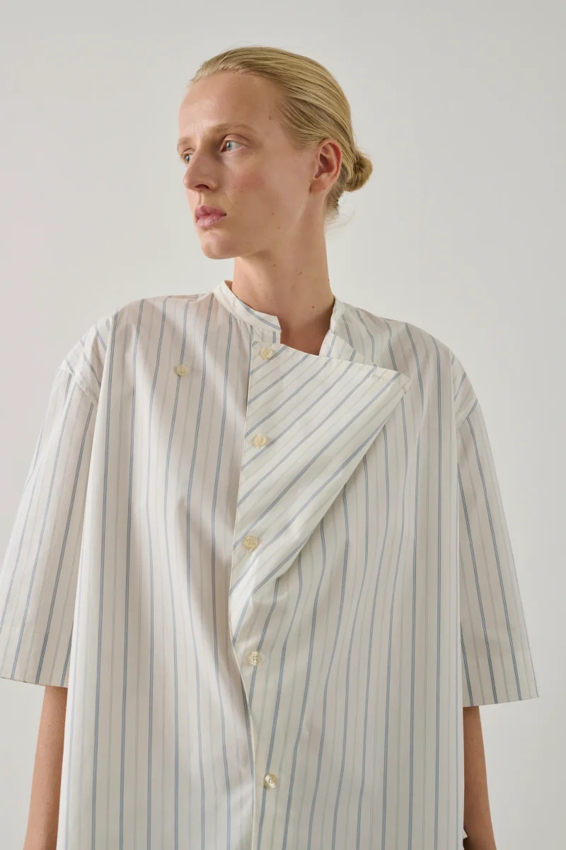 BLUSA IXIA ÉCRU/AZUL - Imagen 5