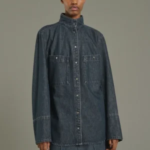 CAMISA LESLIE AZUL GRIS