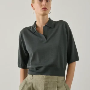 POLO ELTON GRIS/AZUL