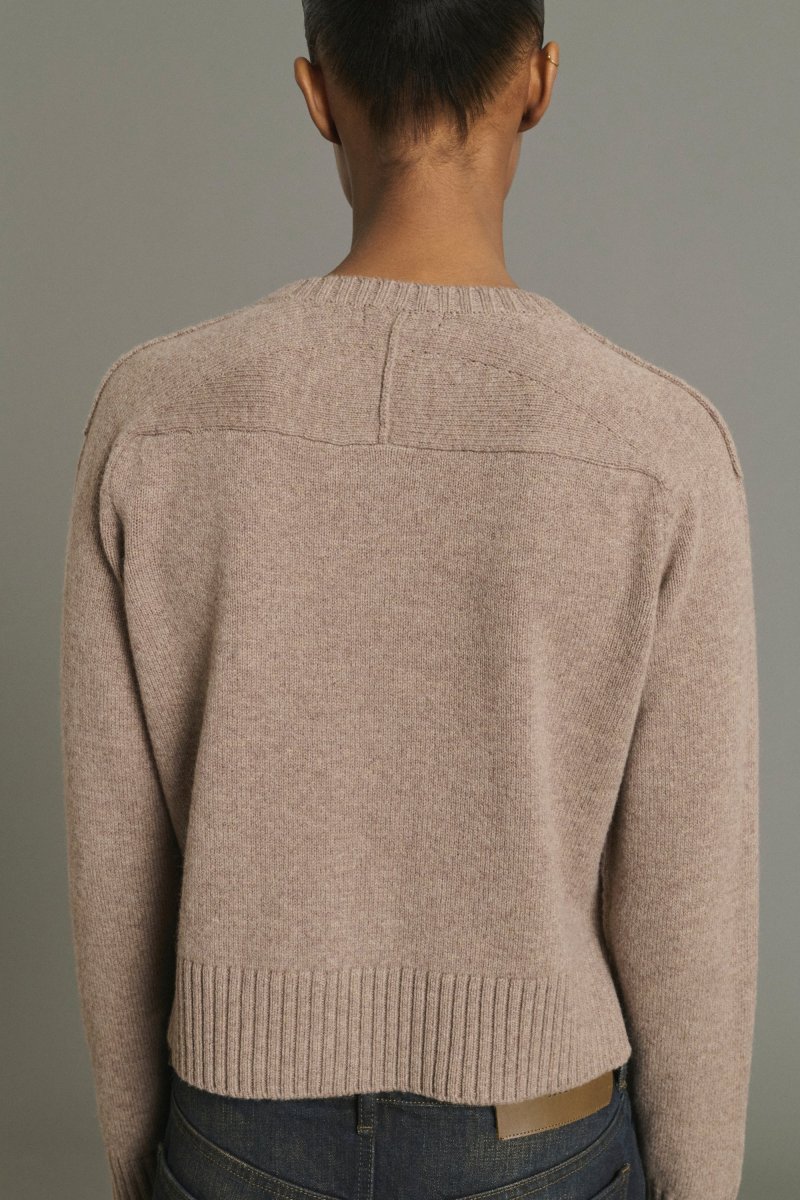 CÁRDIGAN VIRGINIA BEIGE JASPEADO - Imagen 3