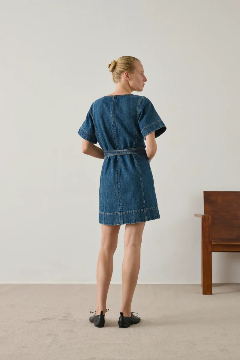 VESTIDO ECLAIR AZUL/VERDE - Imagen 3