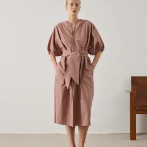VESTIDO ALGER ROSA MARRÓN