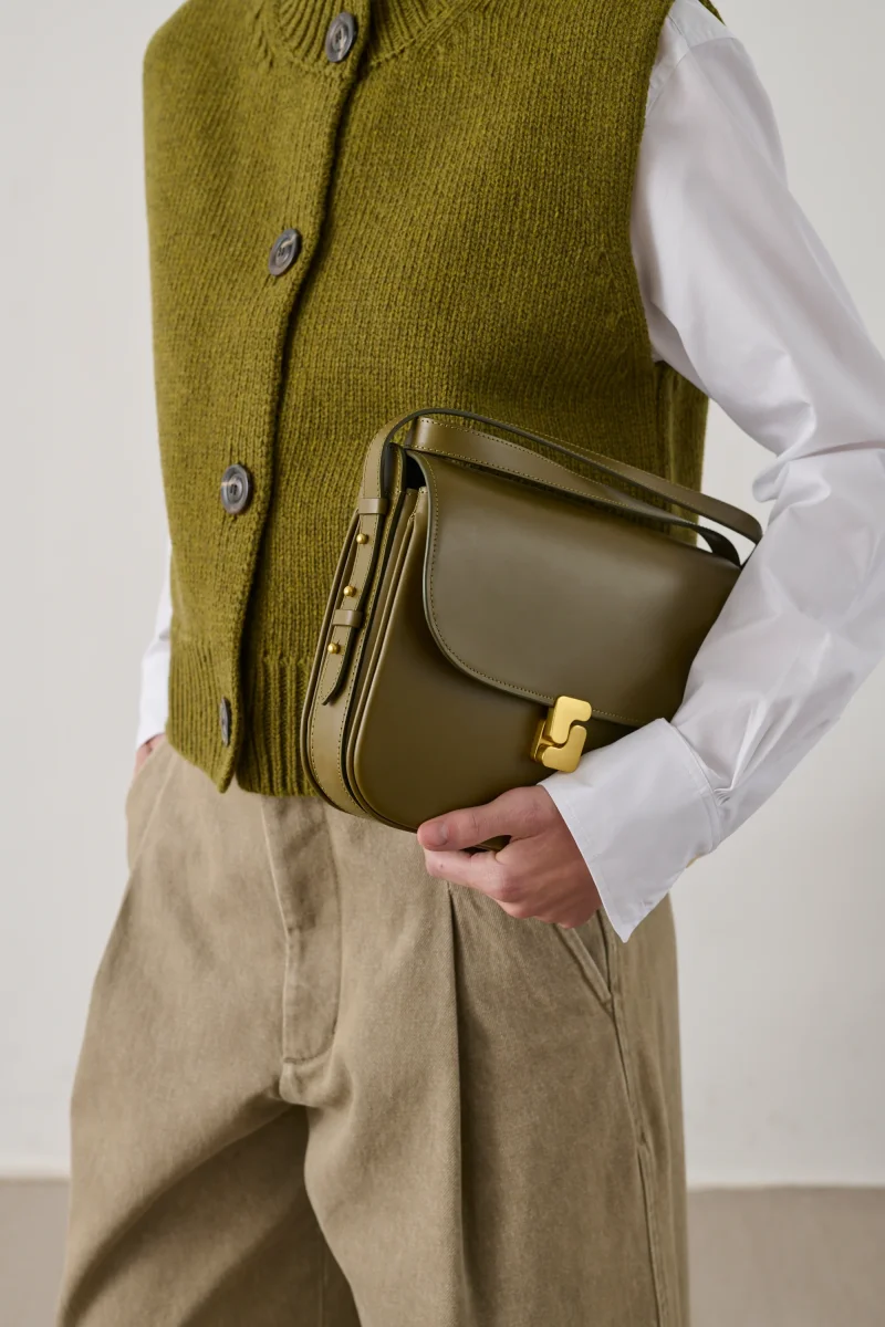 BOLSO BELLISSIMA MAXI CAQUI DORADO - Imagen 3