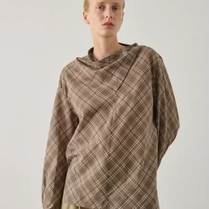 BLUSA IRVING MARRÓN GLASEADO/CRUDO