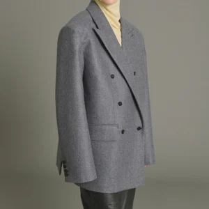CHAQUETA HELGA GRIS JASPEADO