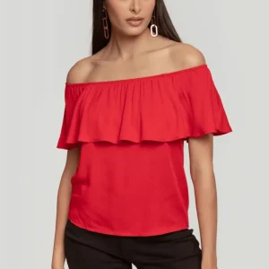Blusa Aura de Bardot Rojo