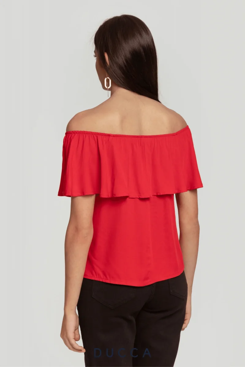 Blusa Aura de Bardot Rojo - Imagen 4