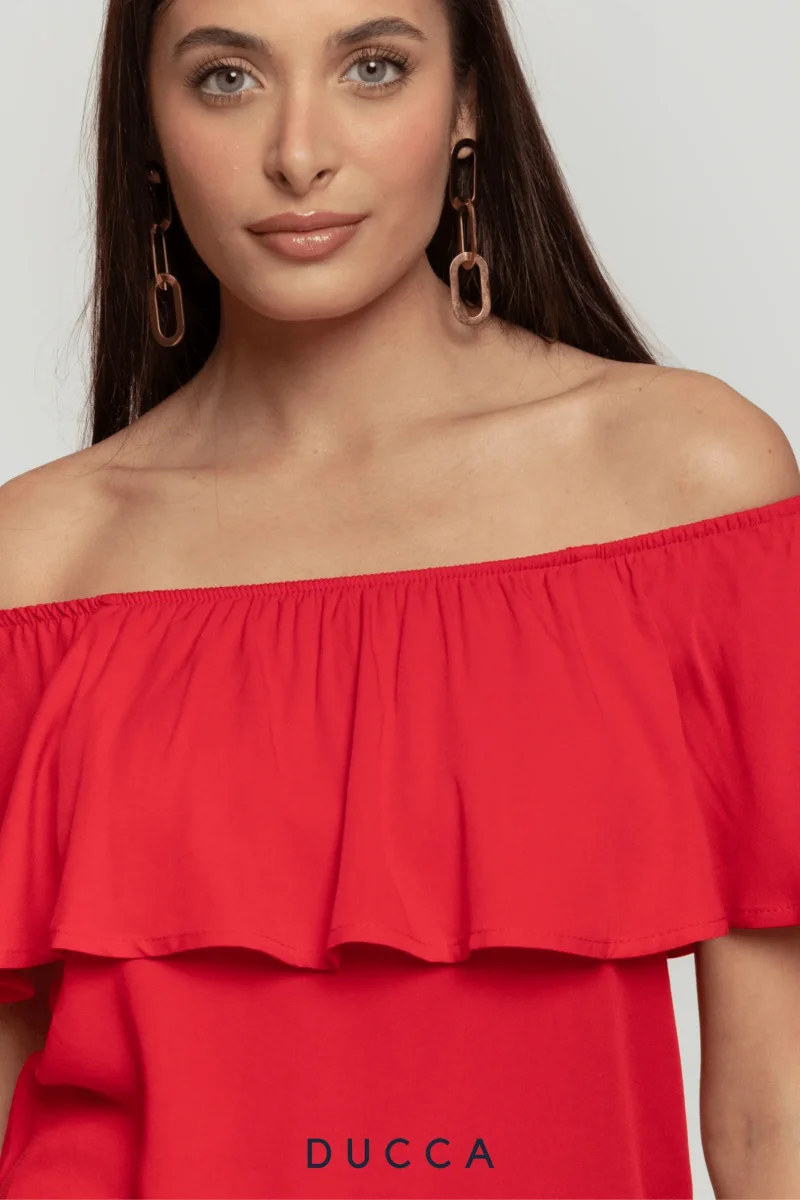 Blusa Aura de Bardot Rojo - Imagen 5