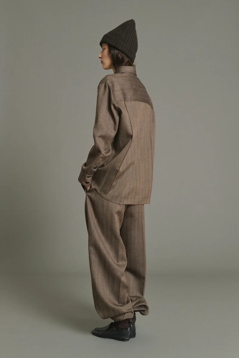 CAMISA LISBONNE MARRÓN/MALVA - Imagen 5