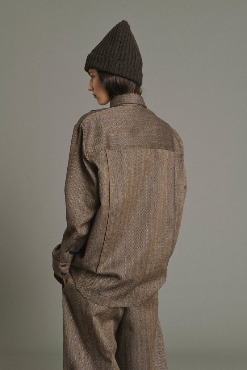 CAMISA LISBONNE MARRÓN/MALVA - Imagen 3