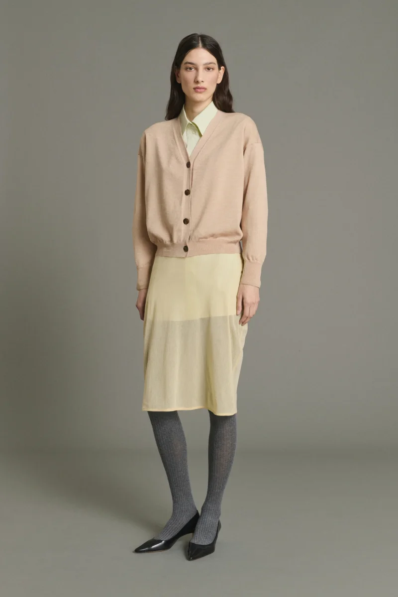 CÁRDIGAN IDEM BEIGE ROSADO - Imagen 4