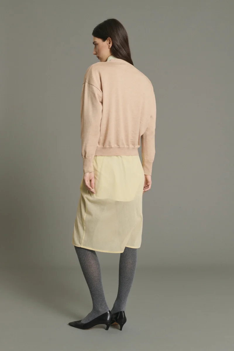 CÁRDIGAN IDEM BEIGE ROSADO - Imagen 5