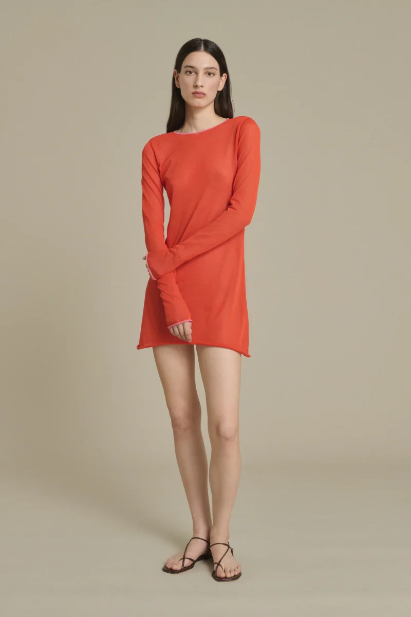 VESTIDO IRENE MINI NARANJA ANARANJADO