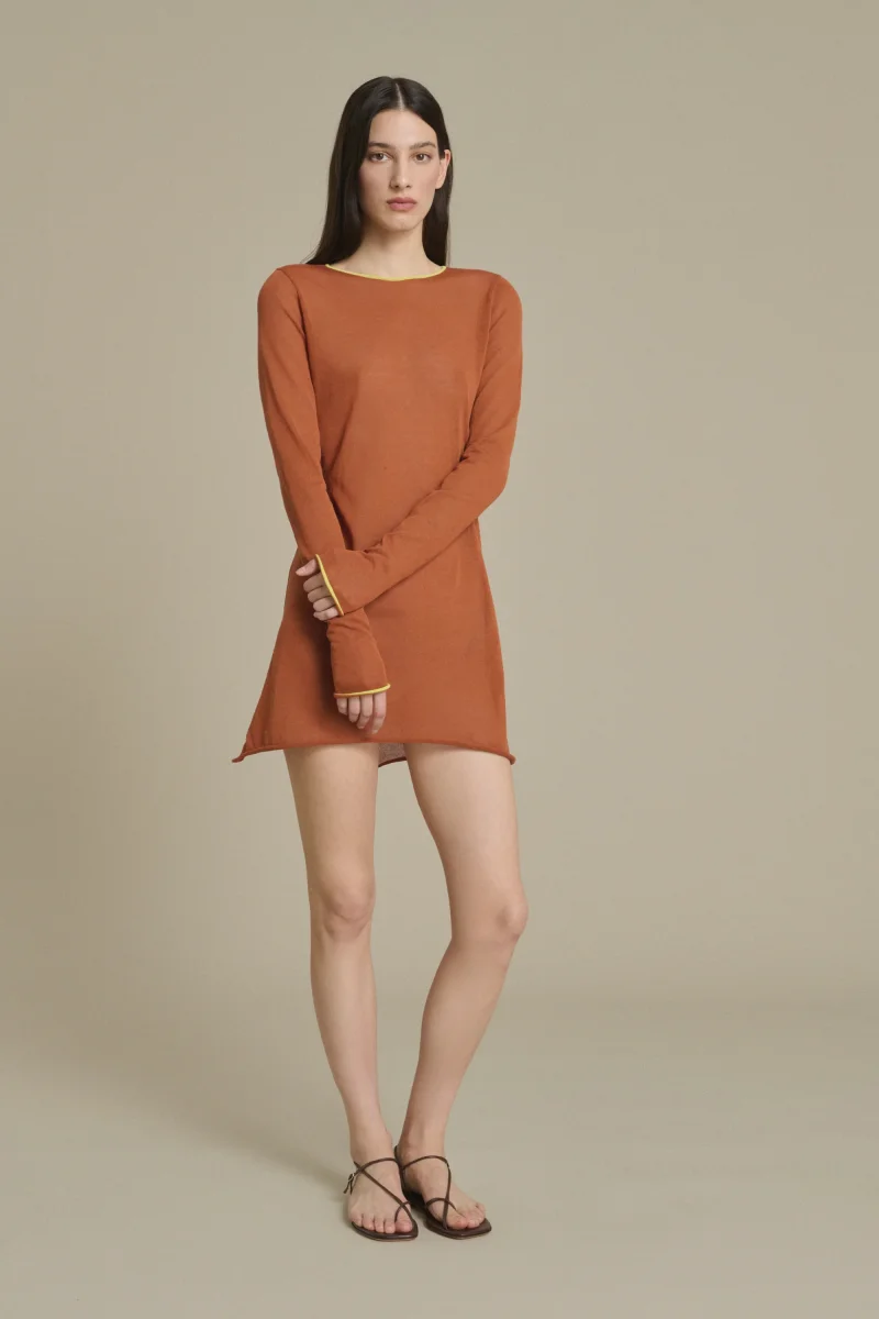 VESTIDO IRENE MINI CARAMELO