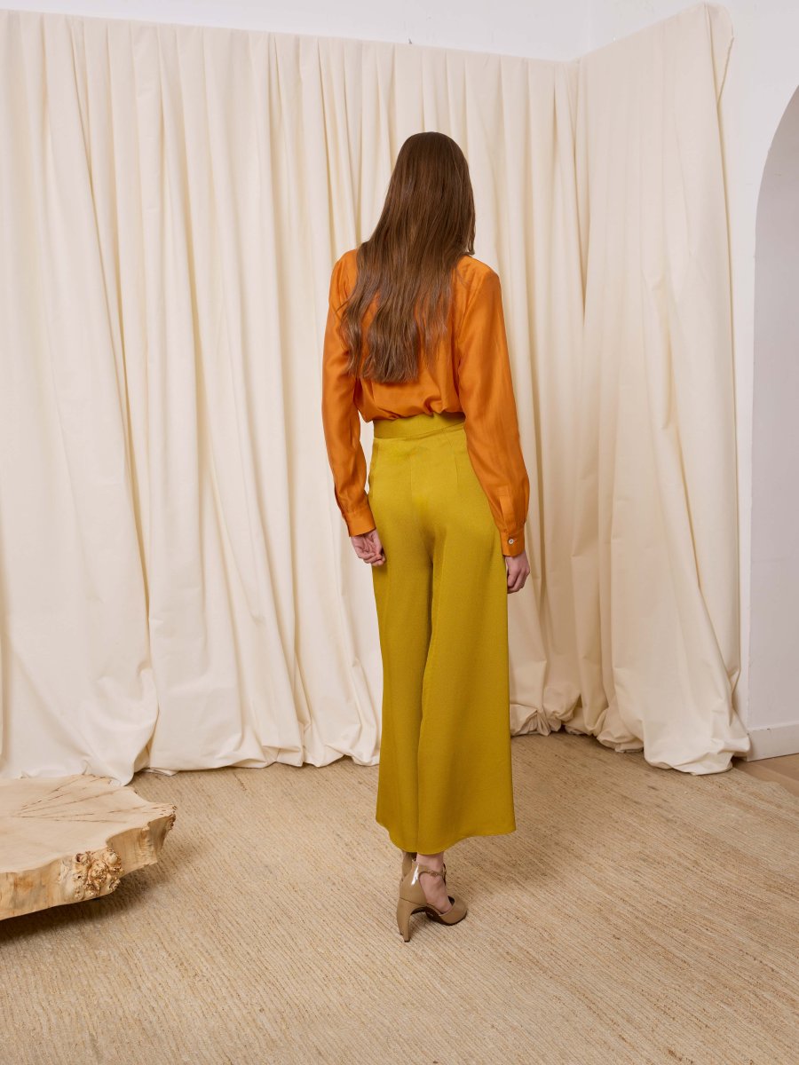 Pantalón ancho color pistacho - Imagen 5